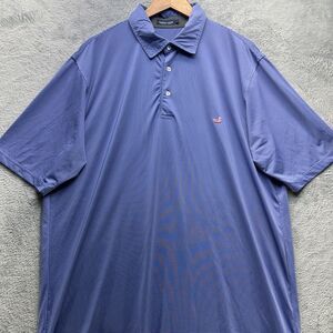 Southern Marsh Polo Shirt Mens XL Blue Striped Duck Logo Golf Performance Casual
